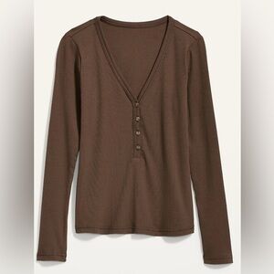 Old Navy Fitted Long Sleeve Rib-Knit V-Neckline
Henley Top Size XXL